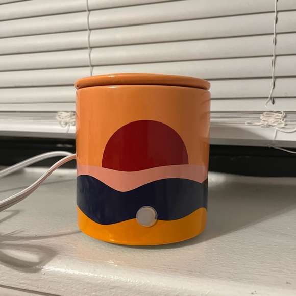 Mainstays Full Size Ceramic Fragrance Wax Melt Warmer, Orange Southwestern - Picture 2 of 10